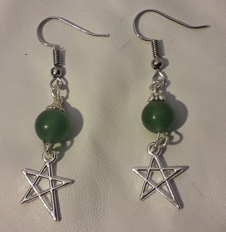 boucles d'oreilles pendentifs agate mousse