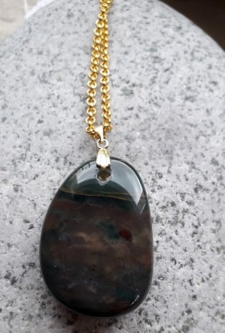 pendentif en agate multicolore 