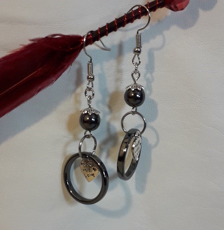 parure en cristal de Roche et tourmaline 