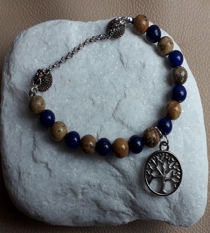 bracelets en pierre naturelles en différentes tailles bracelets en jaspe dalmatien et hématite