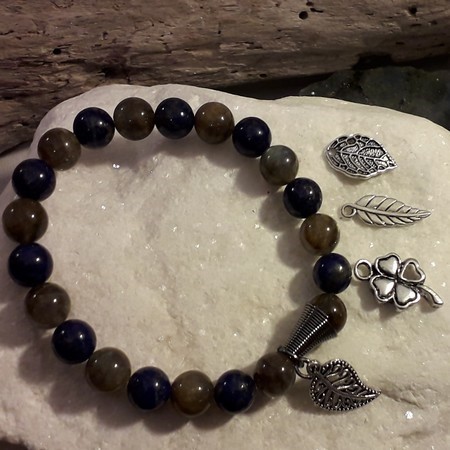 bracelets laradorite et hématite 