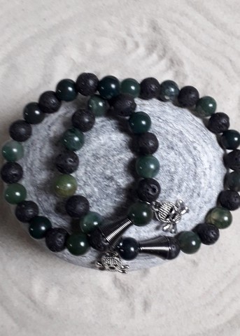 duo bracelet pierres de lave 