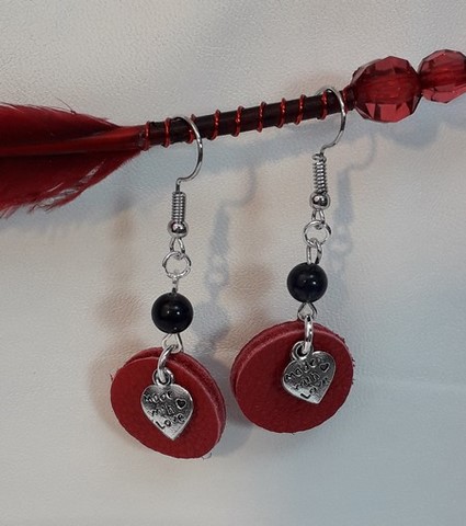 pendentifs cuir véritable demi-lune cuir 