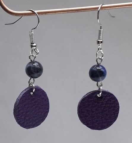 pendentifs cuir véritable demi-lune cuir 