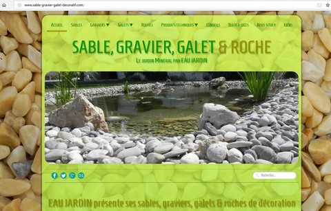sable gravier galet et roche 