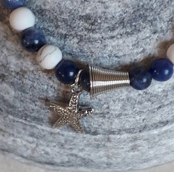 bracelet enfant  en sodalite et howlite 