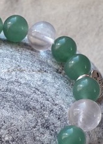 quartz rose et agate mousse 