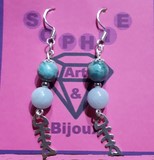 Boucles d'oreilles avec 2 perles  