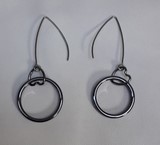 boucles d'oreilles en hématite véritable  