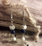 boucles d'oreilles howlite lapis lazuli