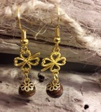 boucles d'oreilles perles labradorite 