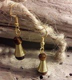 boucles d'oreilles perles oeil de tigre  