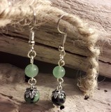 boucles d'oreilles aventurine et rubis Zoisite 