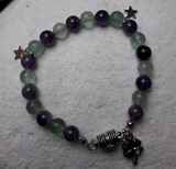 bracelets en fluorite et améthyste