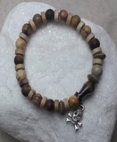 Bracelet en jaspe paysage homme  8  mm