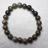 Bracelet unakite  jaspe vert 