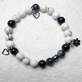 Bracelet howlite  larvikite 