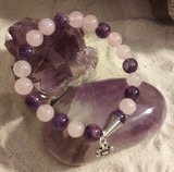 Bracelets en pierres naturelles lithothérapie  quartz rose 