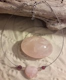 Pendentifs rosace en obsidienne mouchetée    